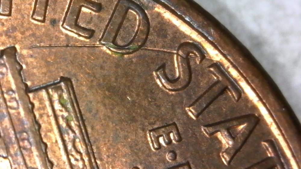 1992-P-Lincoln-Memorial-Cent-Struck-Through-Wire-Found-CRH-Not-PSD